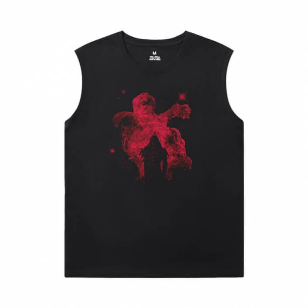 JoJo's Bizarre Adventure Negru Sleeveless Shirt Men Anime Kujo Jotaro Tee Shirt