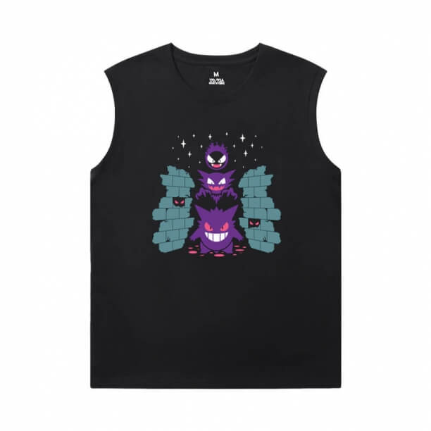 Pokemon Custom Sleeveless Shirts Cotton Gengar Tees