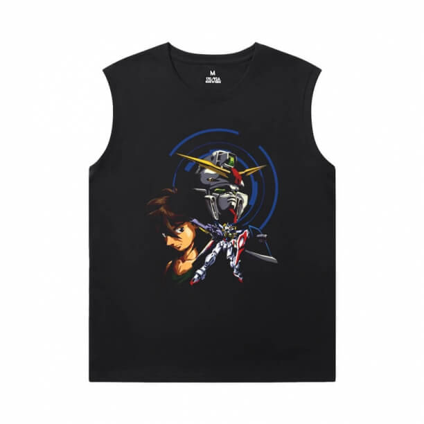 Vintage Anime Tshirt Gundam Sleeveless T Shirt Pentru Gym