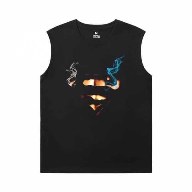 Superman T-Shirts Justice League Marvel Sleeveless Shirts Mens