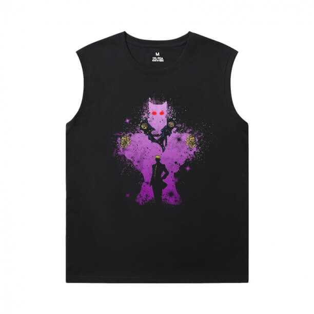 JoJo's Bizarre Adventure Shirt Hot Topic Anime Kujo Jotaro Mens Sleeveless Tee Shirts