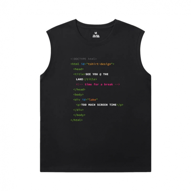 Personalised Tshirts Geek Programmer Mens Designer Sleeveless T Shirts