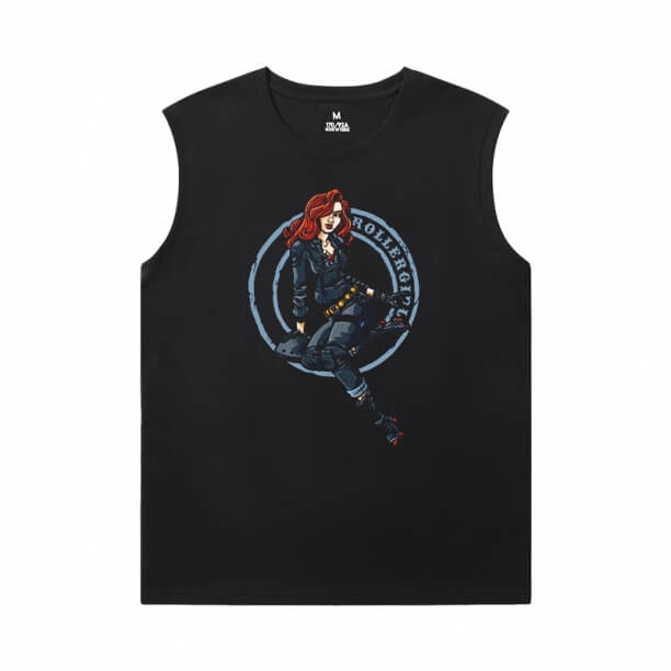 Black Widow T-Shirts Marvel The Avengers Sleeveless T Shirt Black