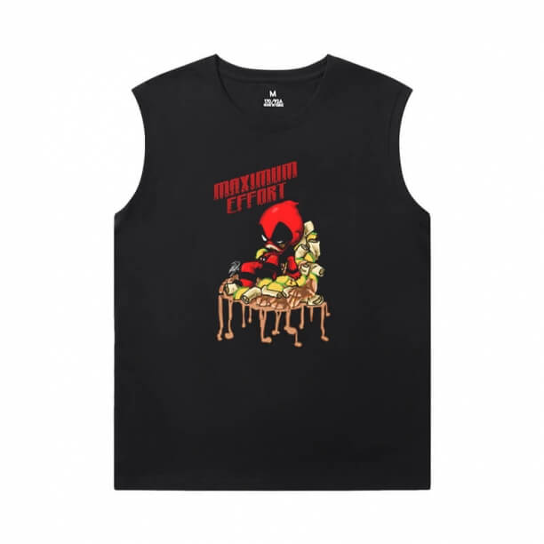 Deadpool Bez rukávov T Košele Pánske Pre Gym Marvel Tees