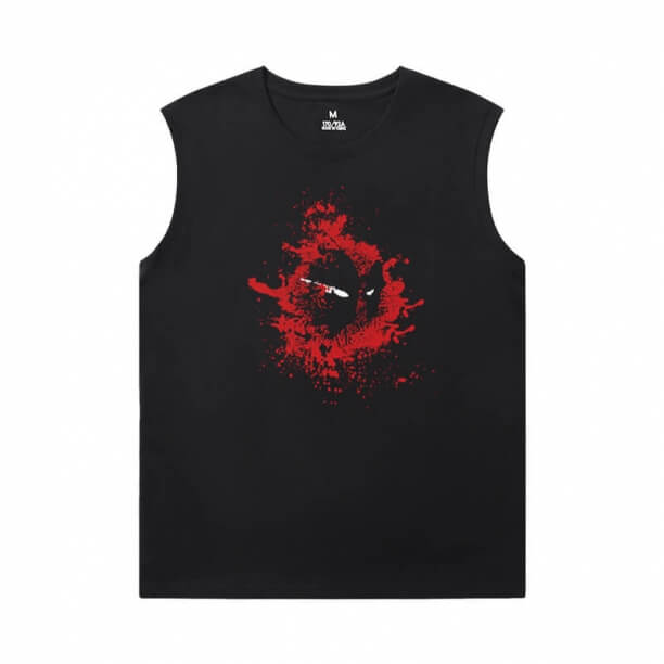 Deadpool Herre Designer Ærmeløs T shirts Marvel T-shirts