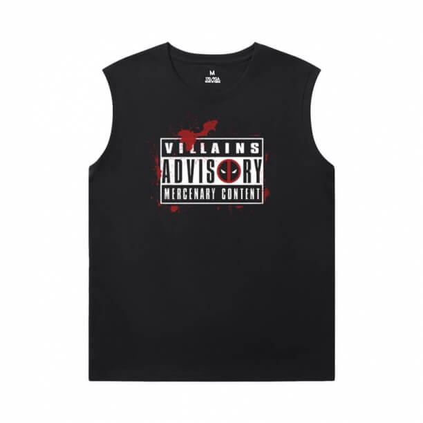 Marvel Deadpool Sleeveless Bumbac T Shirts Tee Shirt