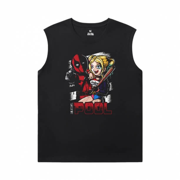 Tshirt Marvel Deadpool nam không tay áo thun cơ bắp