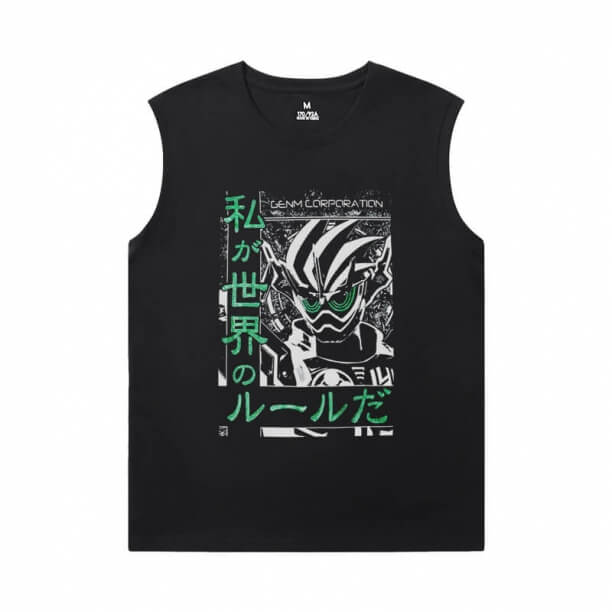 Mascate Rider Negru Sleeveless T Shirt Vintage Anime T-Shirt