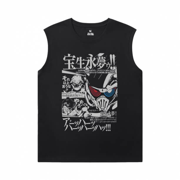 Mascarado Rider Tee Vintage Anime Boys Camiseta sem mangas