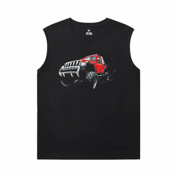 Car Sleeveless Shirts Mens Cool Jeep Tee