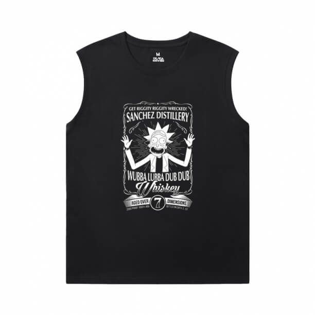 Rick and Morty Black Sleeveless T Shirt Mens Hot Topic Tees