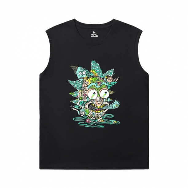 Rick and Morty Sleeveless T Shirt Mens Gym Personalised Tee Shirt