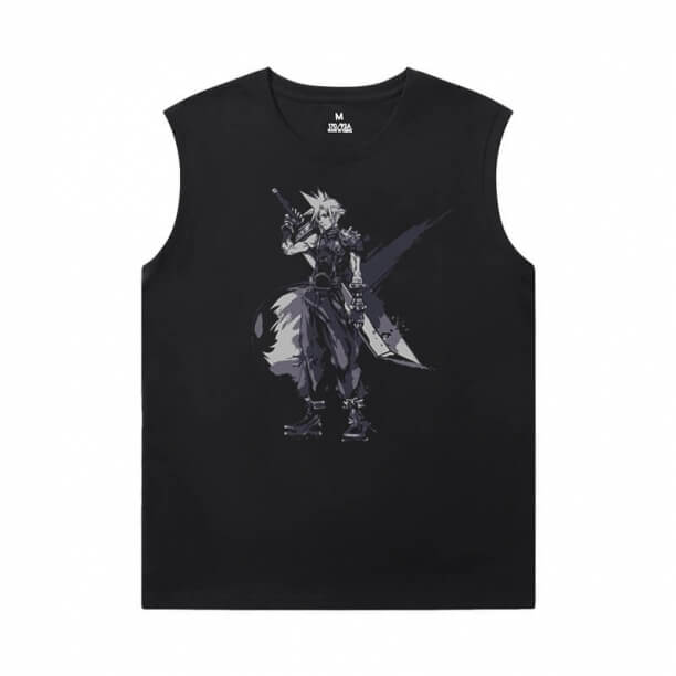 Final Fantasy Shirt Cotton Men'S Sleeveless Muscle T Shirts