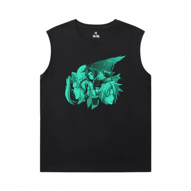 Camisas personalizadas Final Fantasy camisetas sem mangas masculinas para academia