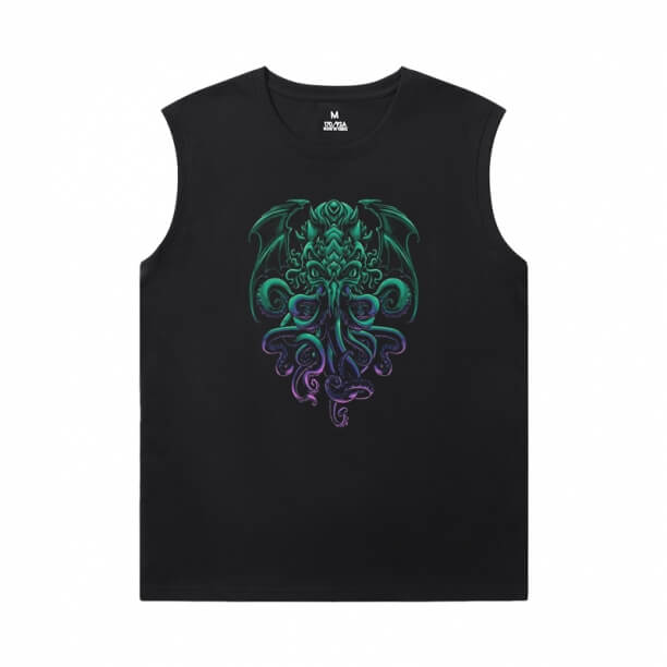 Camiseta fria necronomicon Cthulhu Mythos Camisetas de pavio sem mangas