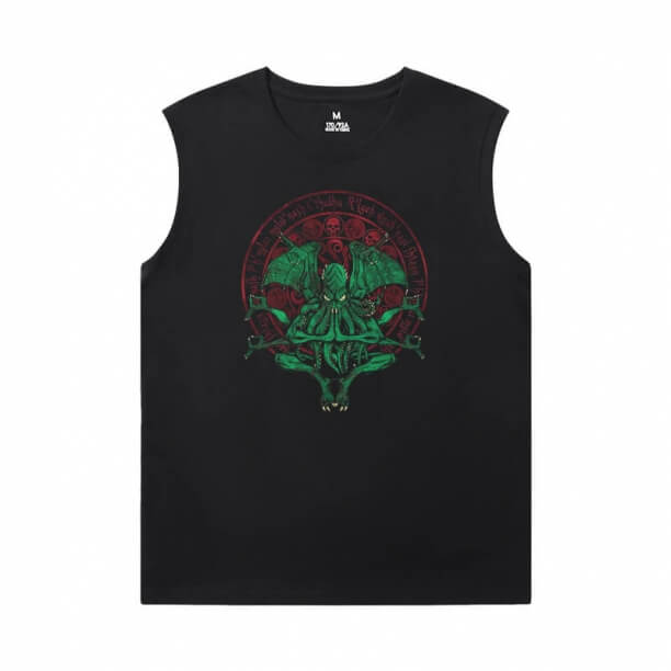 Camisas de Algodão Necronomicon Cthulhu Mythos camiseta sem sleevless para homens