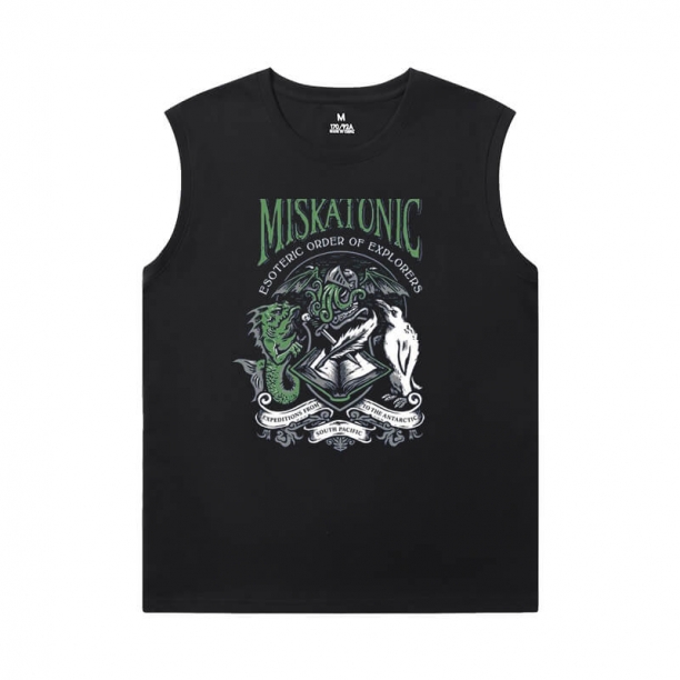 Cthulhu Mythos Boys Sleeveless T Shirts Chất lượng Necronomicon Shirt