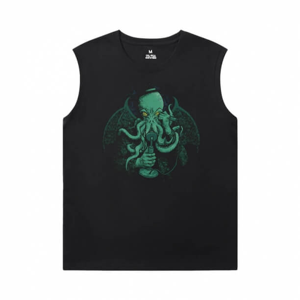 Sıcak Konu Necronomicon Tshirt Cthulhu Mythos Kolsuz Tshirt Erkek