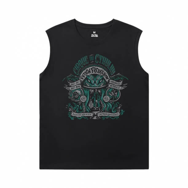 Cthulhu Mythos Mens Designer Sleeveless T Shirts Cá nhân necronomicon Tees