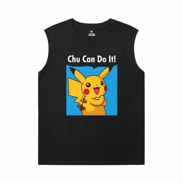 Pokemon Sleeveless Round Neck T Shirt Quality Shirt