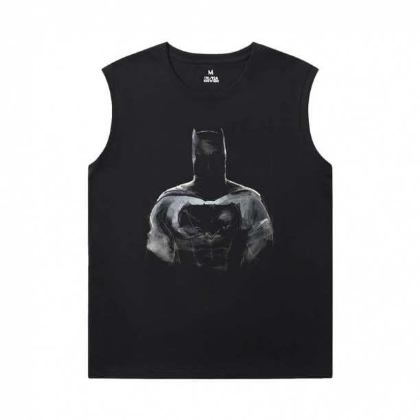 Justice League Batman Tee Marvel Sleeveless T Shirt Đen