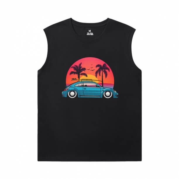 Calidad Volkswagen Beetle Camisas Coche Camiseta Sin Manga Hombres