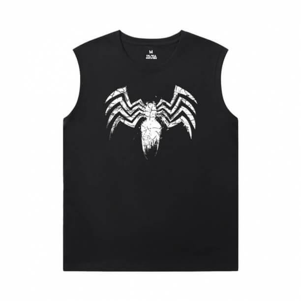 Venom Mænds ærmeløse T-shirts Bomuld Marvel Tees