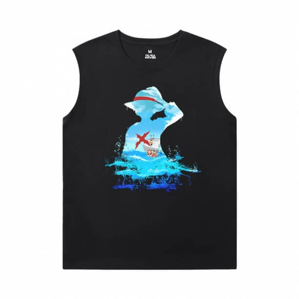 Japanese Anime Edward Newgate Tshirts One Piece Cheap Sleeveless T Shirts