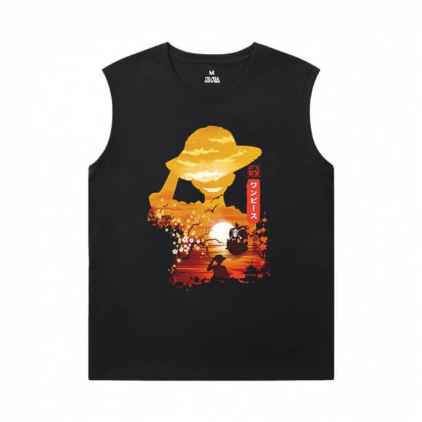 One Piece T-Shirts Anime Edward Newgate Men'S Sleeveless Graphic T Shirts