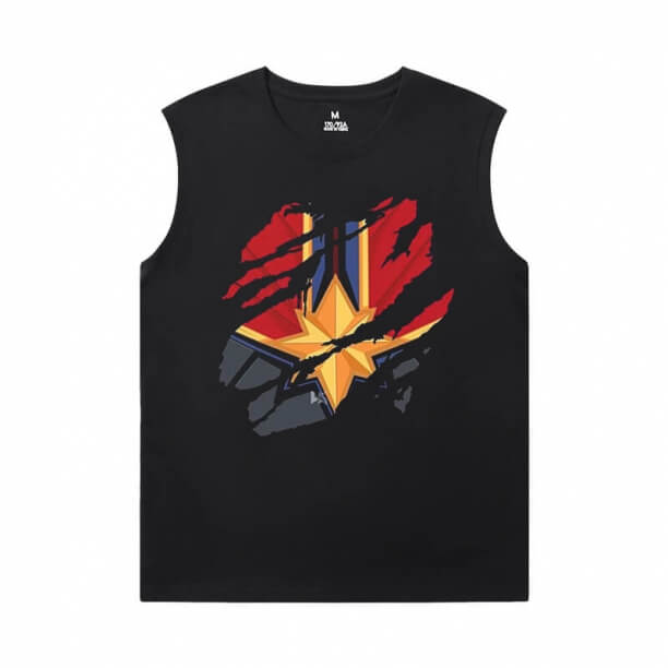 A camiseta dos Vingadores Marvel Capitã Marvel Basquete Sem Mangas T Shirt