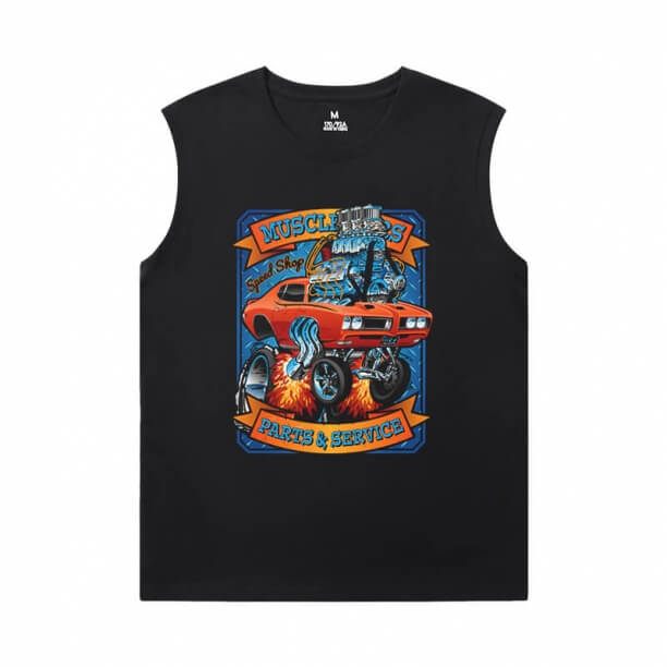 Racing Car Tee Shirt Cotton xe động cơ full sleeveless T Shirt