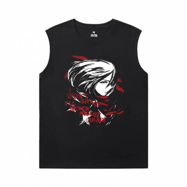 Attack on Titan Tee Vintage Anime Sleeveless Tshirt For Men