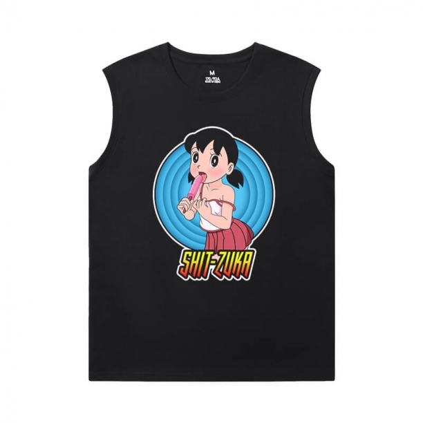 Camisas de gato de algodão Doraemon Camisetas sem Mangas Online