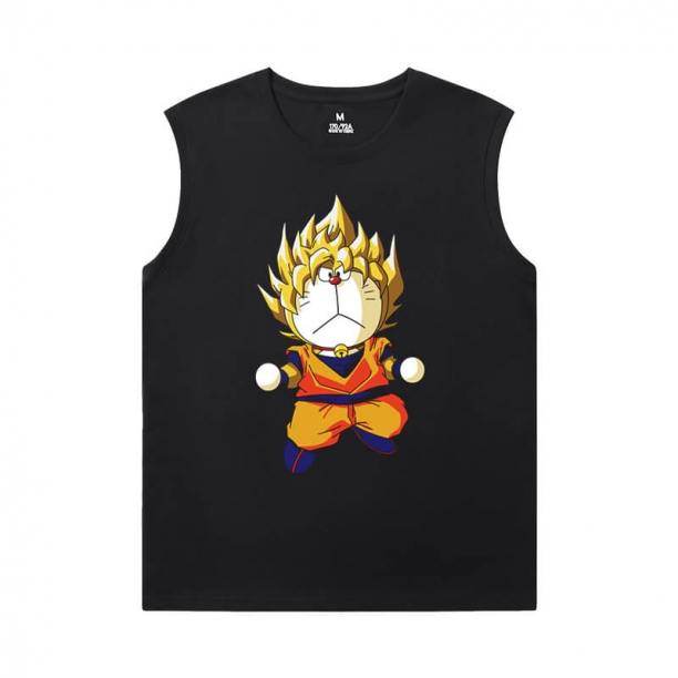 Doraemon Sleeveless Crew Neck T Shirt Personalised T-Shirts