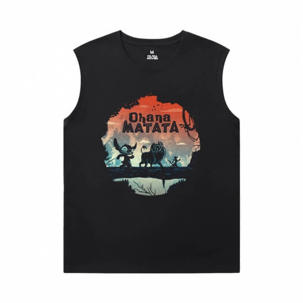 Lilo Stitch Sleeveless Tshirt Mens Chủ đề nóng Tees