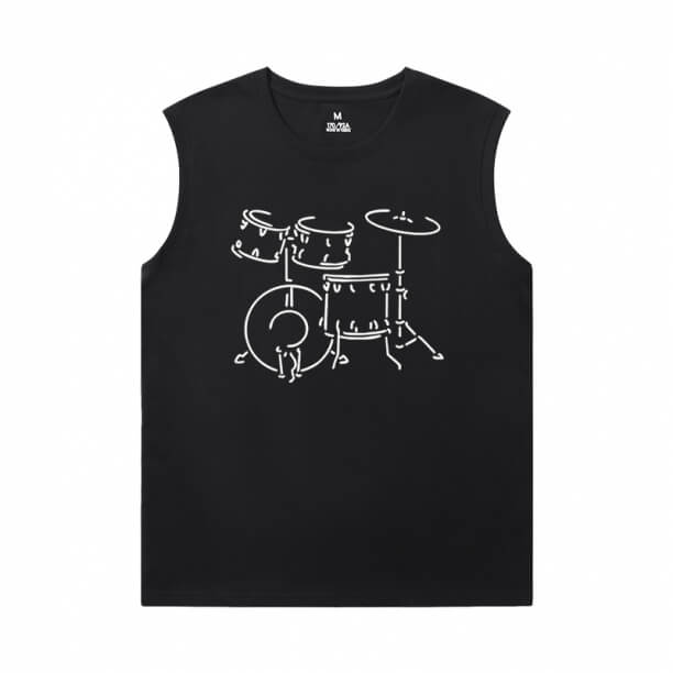 Áo sơ mi nhạc cụ Cotton Rock Men's Sleeveless Graphic T Shirts