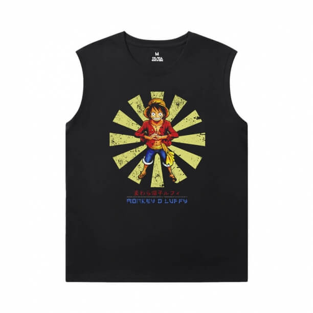 Anime One Piece Tee Shirt Personalised Sleeveless Crew Neck T Shirt