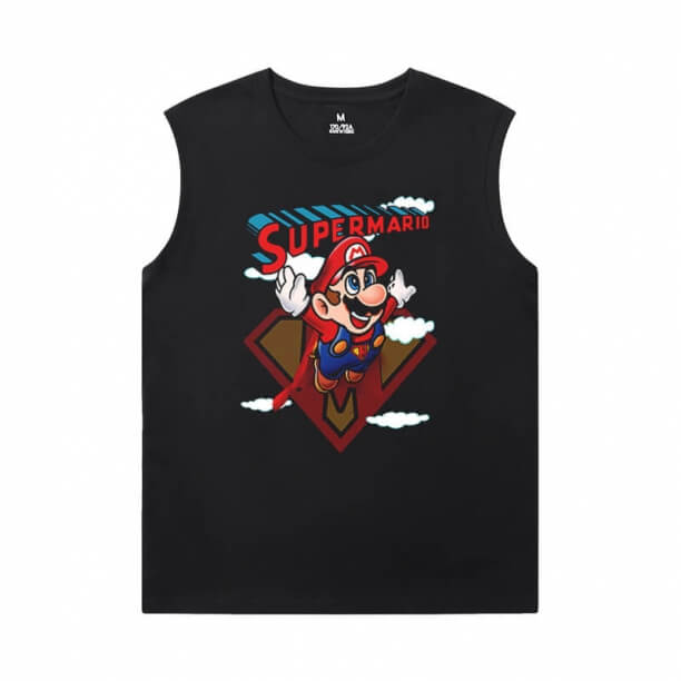 Mario T-Shirts Hot Topic Black Sleeveless Shirt Men