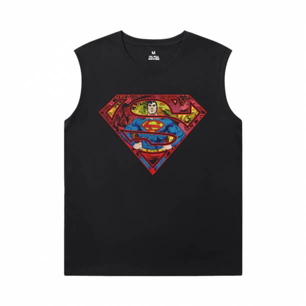 Camiseta sem mangas do Super-Homem para homens camisa de super-herói da Liga da Justiça