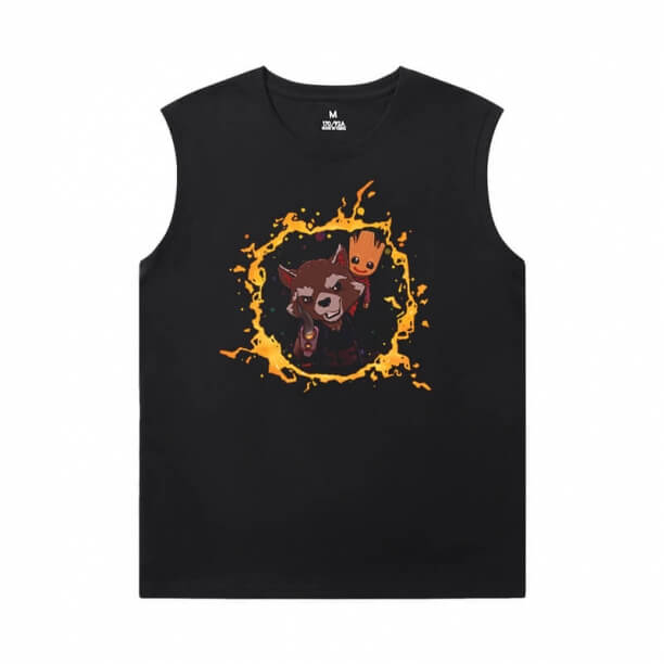 The Avengers Groot Shirts Marvel Guardians of the Galaxy Mens Sleeveless Tee Shirts