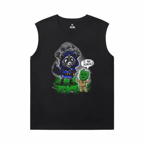 Marvel Guardians of the Galaxy T-Shirt The Avengers Groot Sleeveless Tshirt Mens