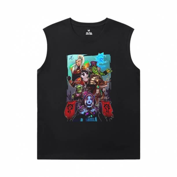 World Warcraft Tee Shirt Blizzard Sleeveless Crew Neck T Shirt