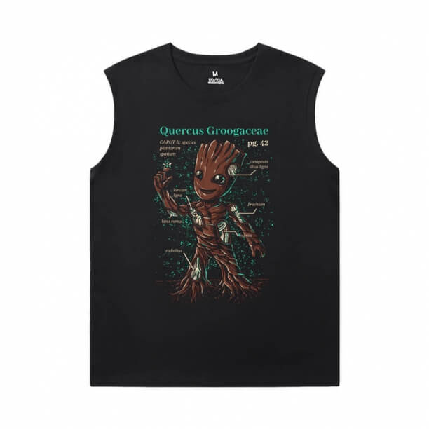 Guardiões da Galáxia Tees Marvel Groot Men Camiseta sem Mangas