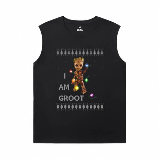 Groot Camasi Marvel Guardians de La Galaxy Round Neck Sleeveless T Shirt