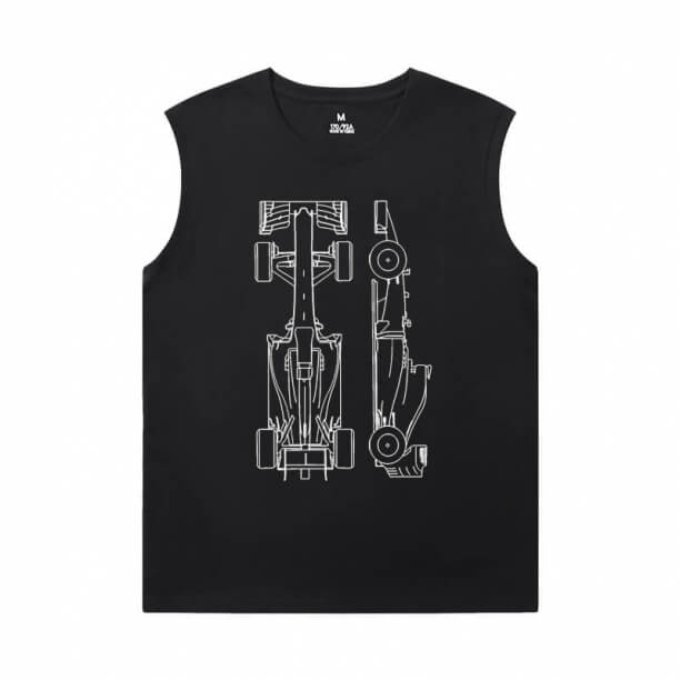 Hot Topic F1 Shirts Racing Car Sleeveless T Shirt Black