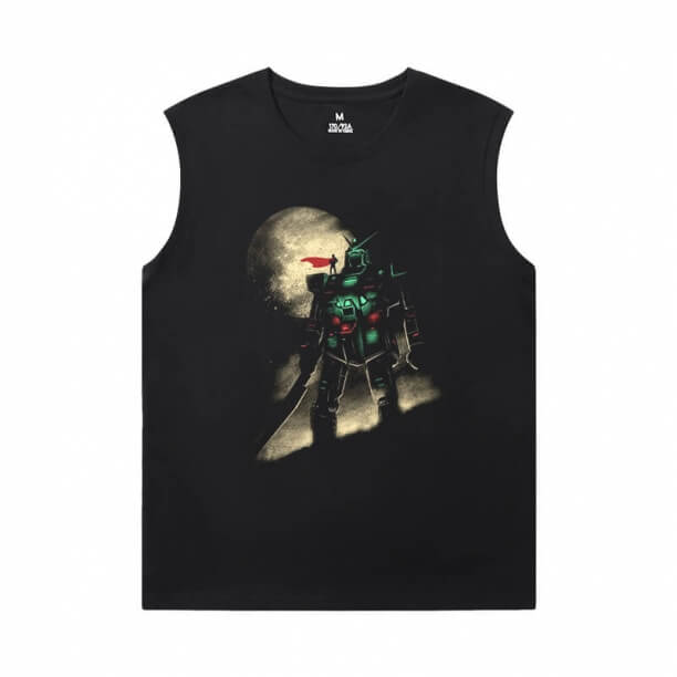 Japanese Anime Tshirts Gundam Sleeveless Running T Shirt