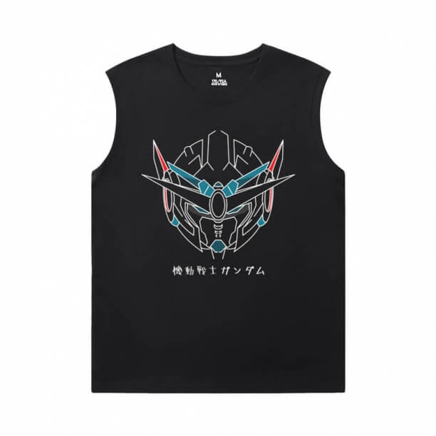 Gundam T-Shirt Japanese Anime Sleeveless T Shirt Mens Gym