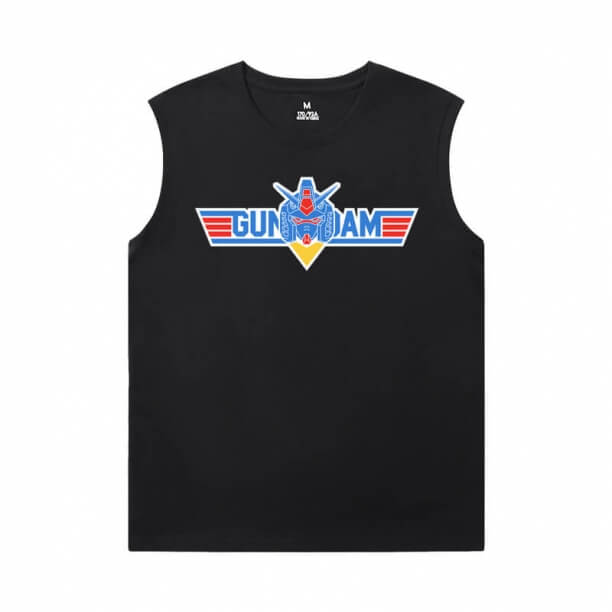 Gundam Sleeveless T Shirts Men's For Gym Nhật Bản Anime Tees