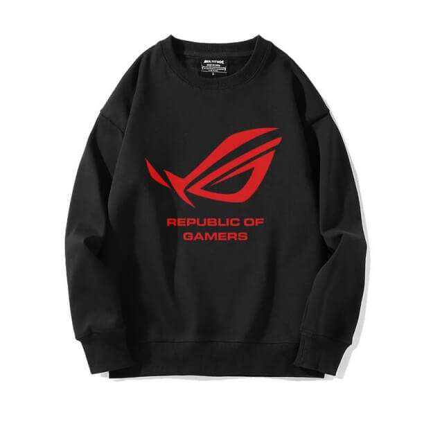 ROG Republic of Gamers Tops Crew Neck Prodigal Eye logo Sweatshirts