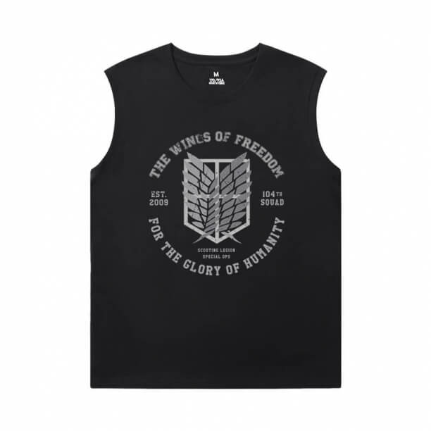 Hot Topic Anime Tshirts Attack on Titan Men'S Sleeveless Graphic T Shirts